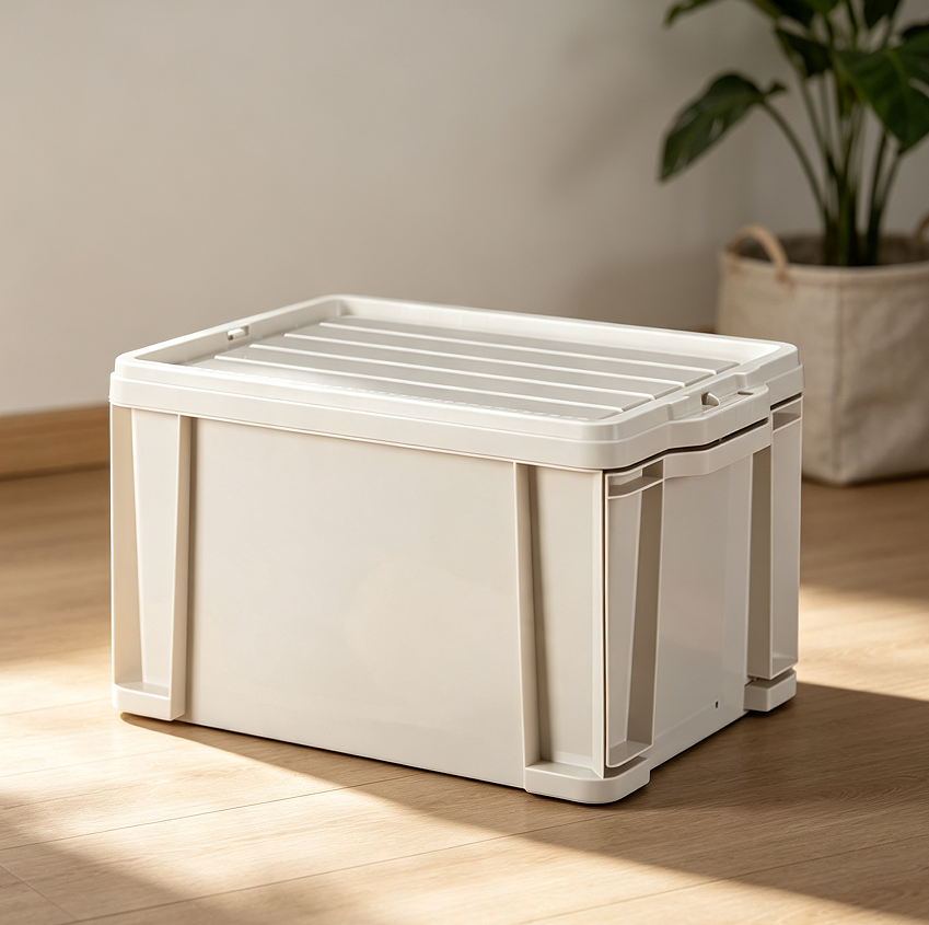 Drawer-Style Plastic Storage Bin for Camping