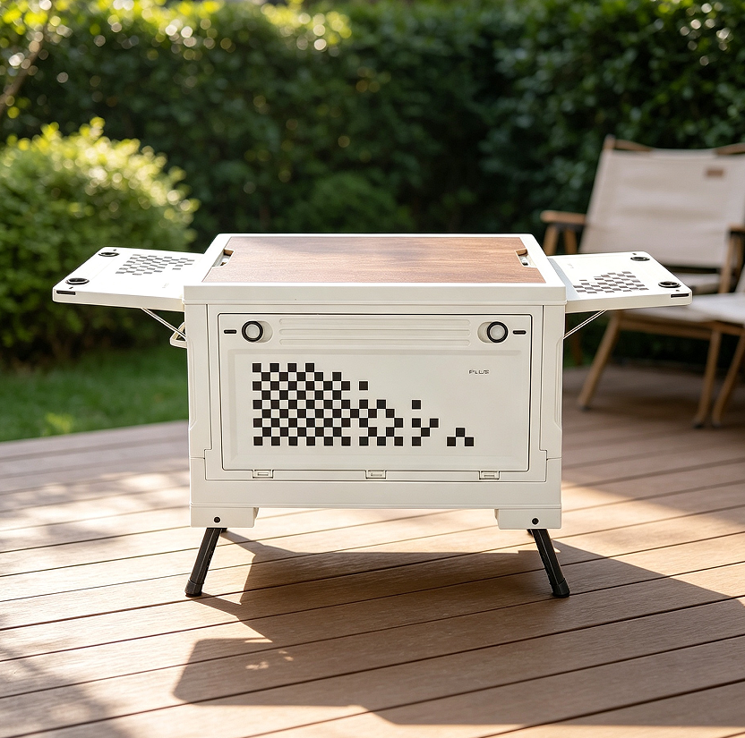 Folding Camping Box with Cutting Board
