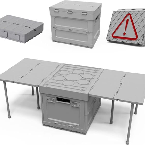 Portable Folding Camp Table with Storage
