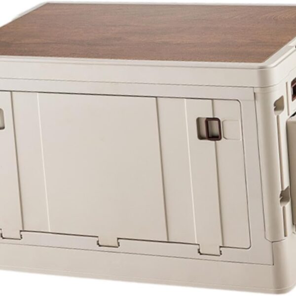 Foldable Camping Storage Box with Wooden Board